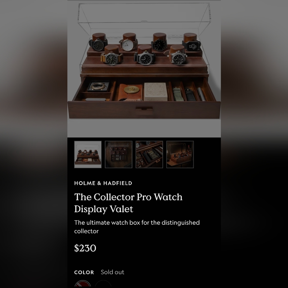 BRAND NEW In BOX Holme & Hadfield Watch Display Valet